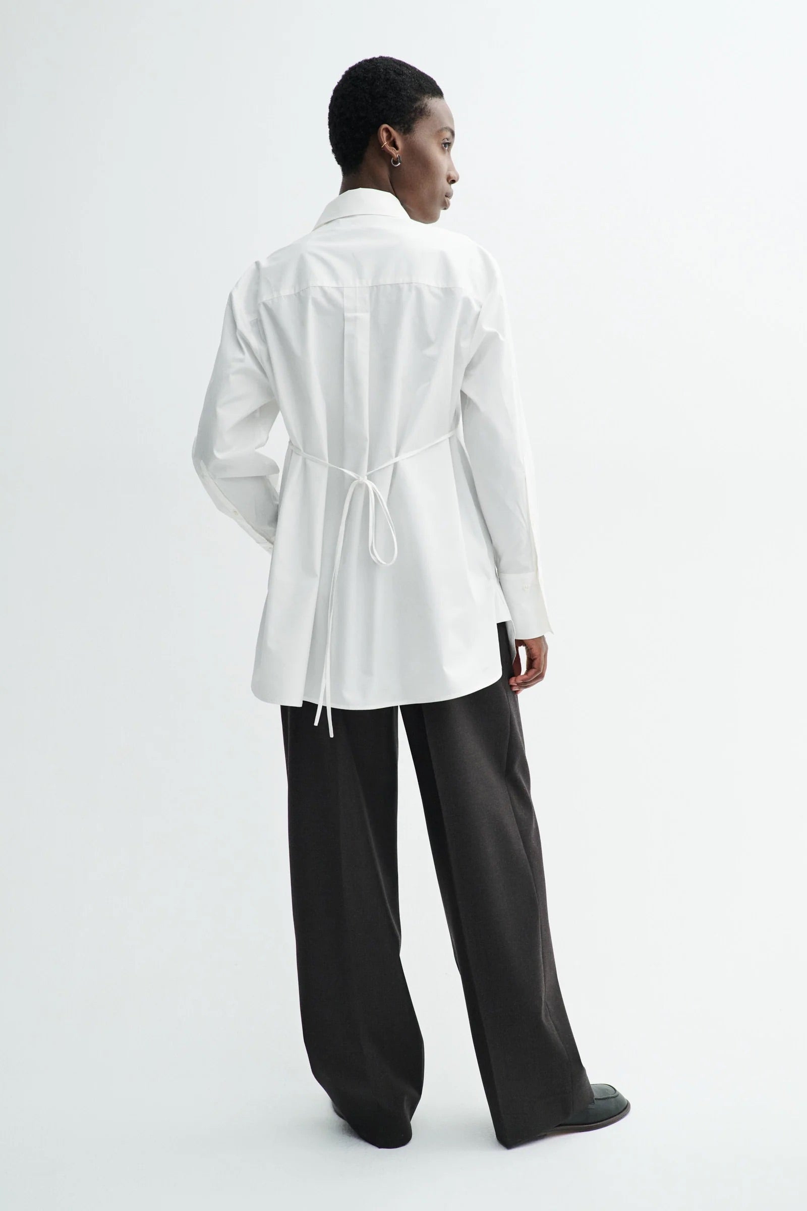 Sebastiana Cotton Poplin Shirt - White