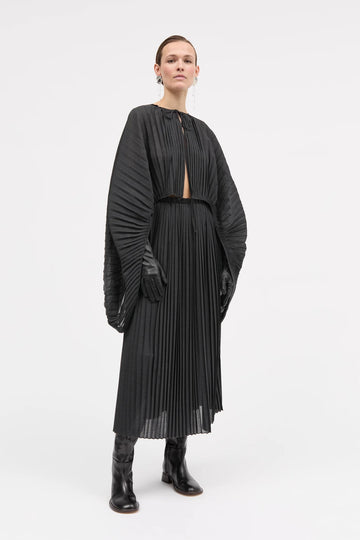 Nadja Atelier Small Plissé Skirt Dark Grey Melange
