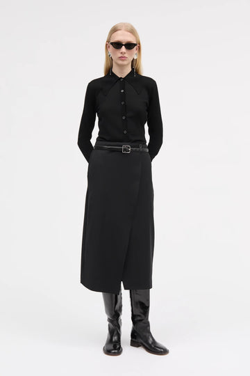 Novy Light Wool Skirt Black