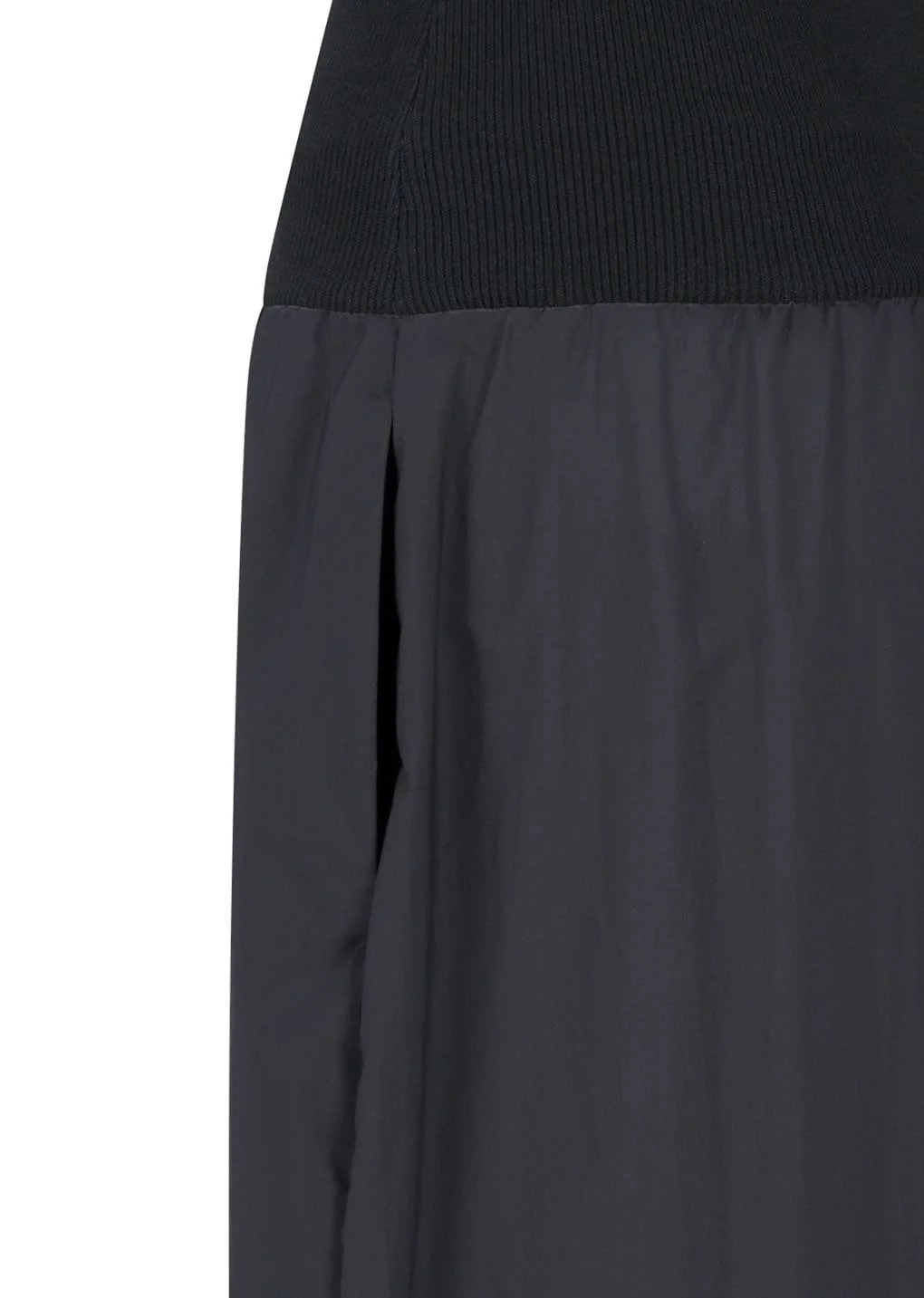 Nylon Knit Maxi Dress Charcoal