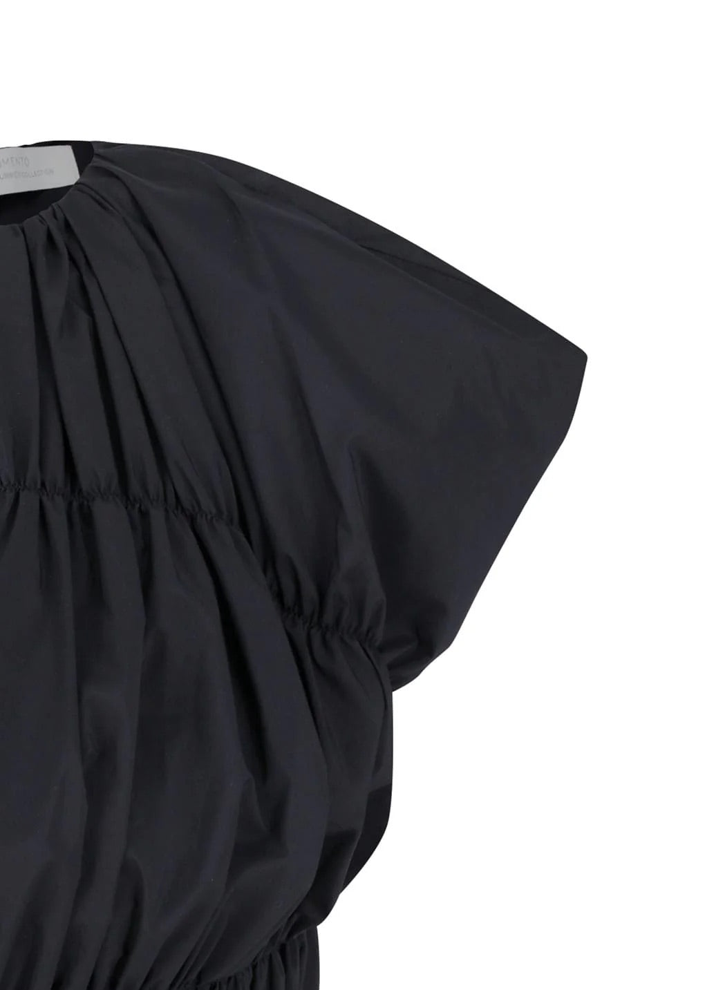 Nylon Shirring Dress Charcoal