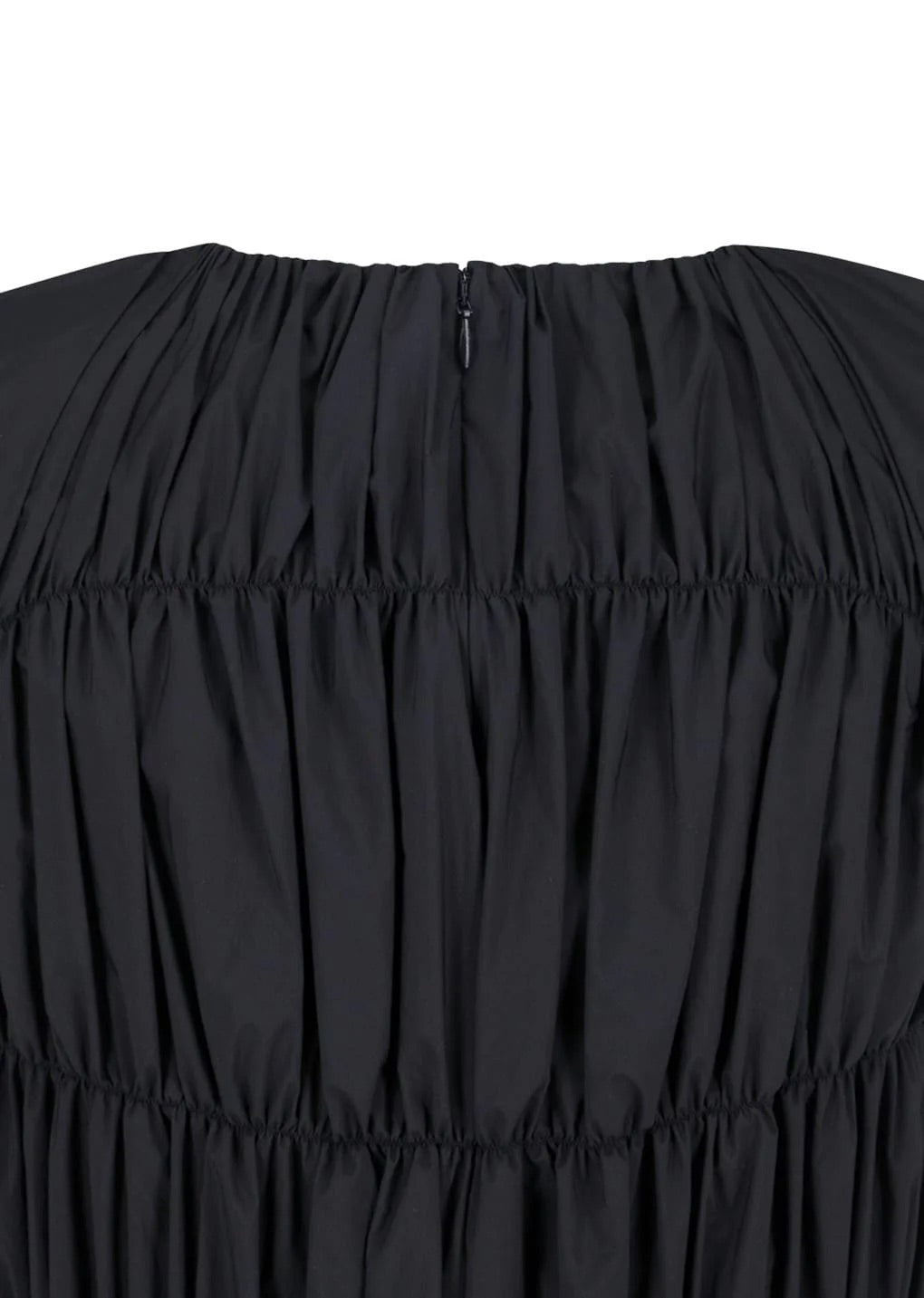 Nylon Shirring Dress Charcoal