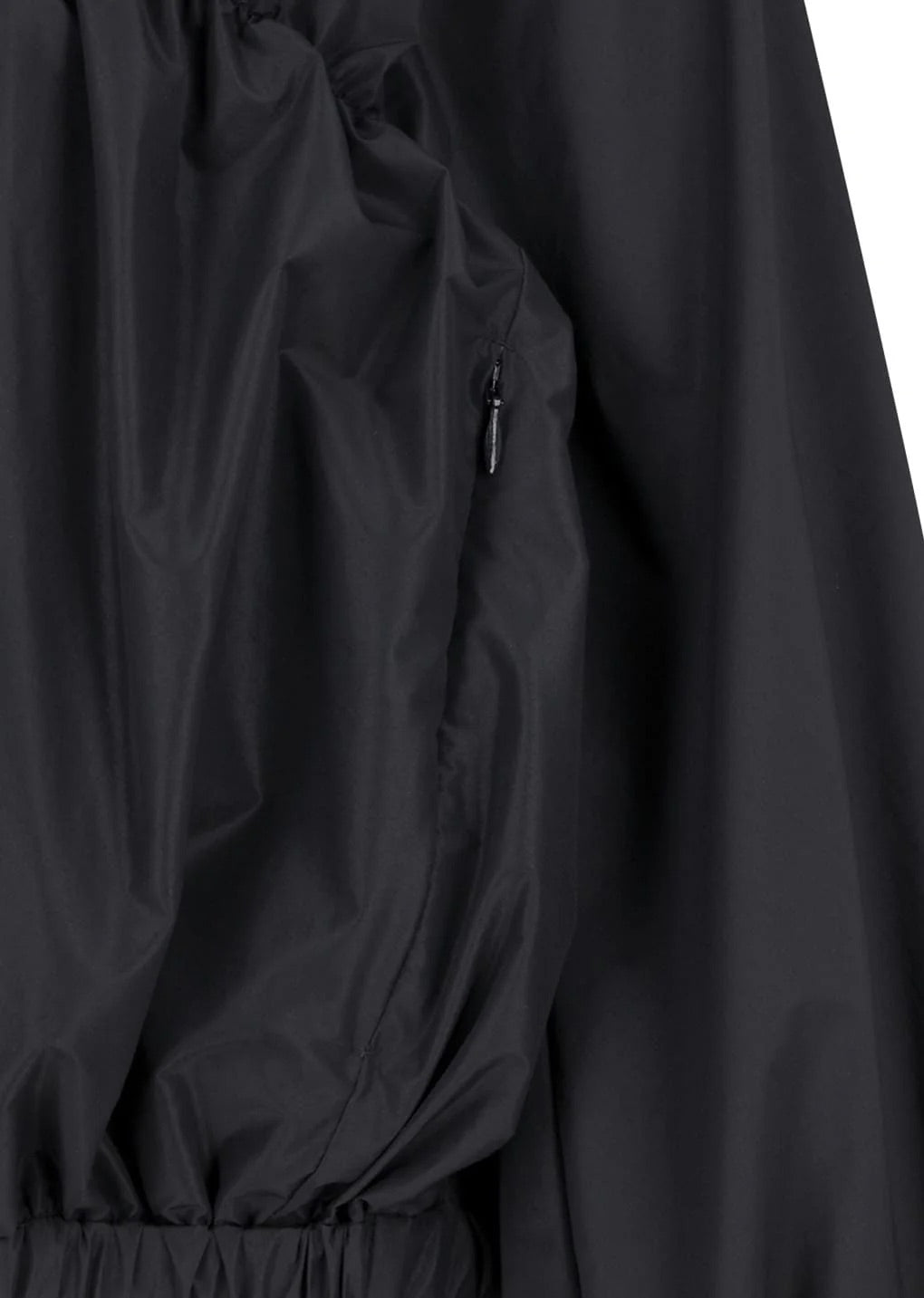Nylon Shirring Jumper - Charcoal