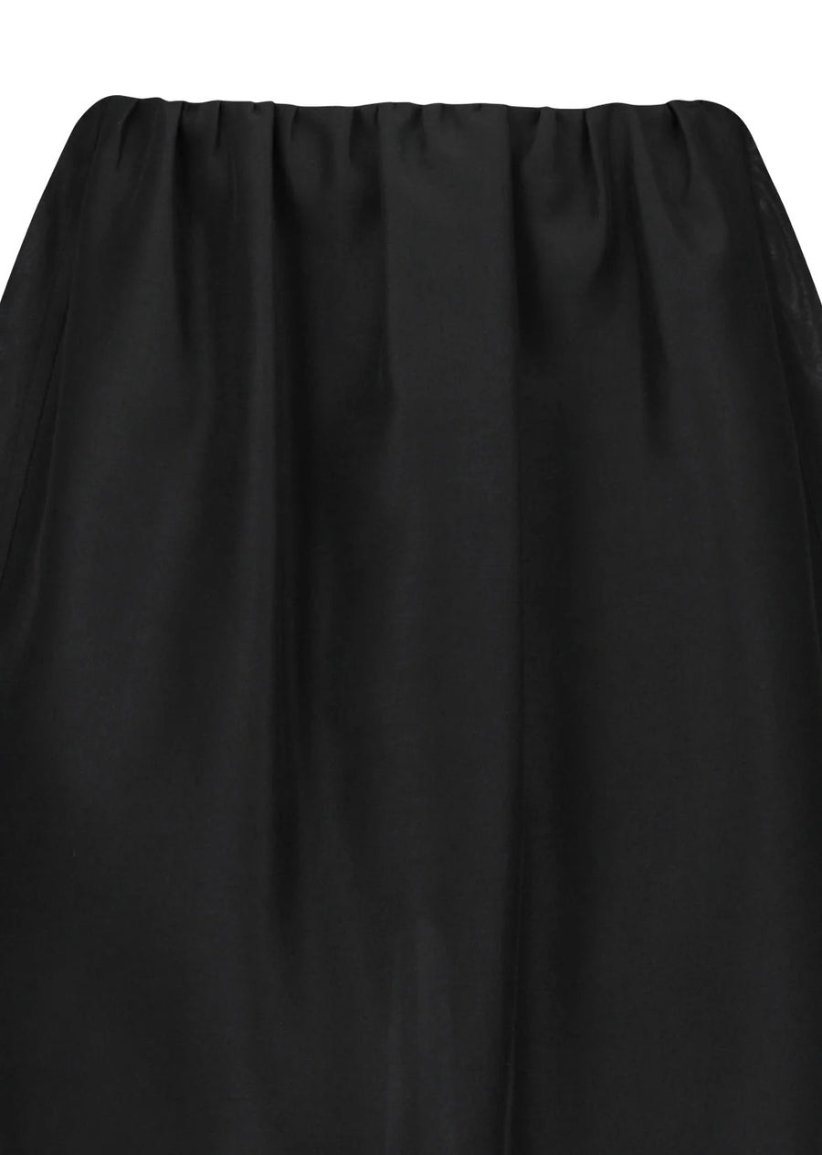 Organza Layered Skirt Black