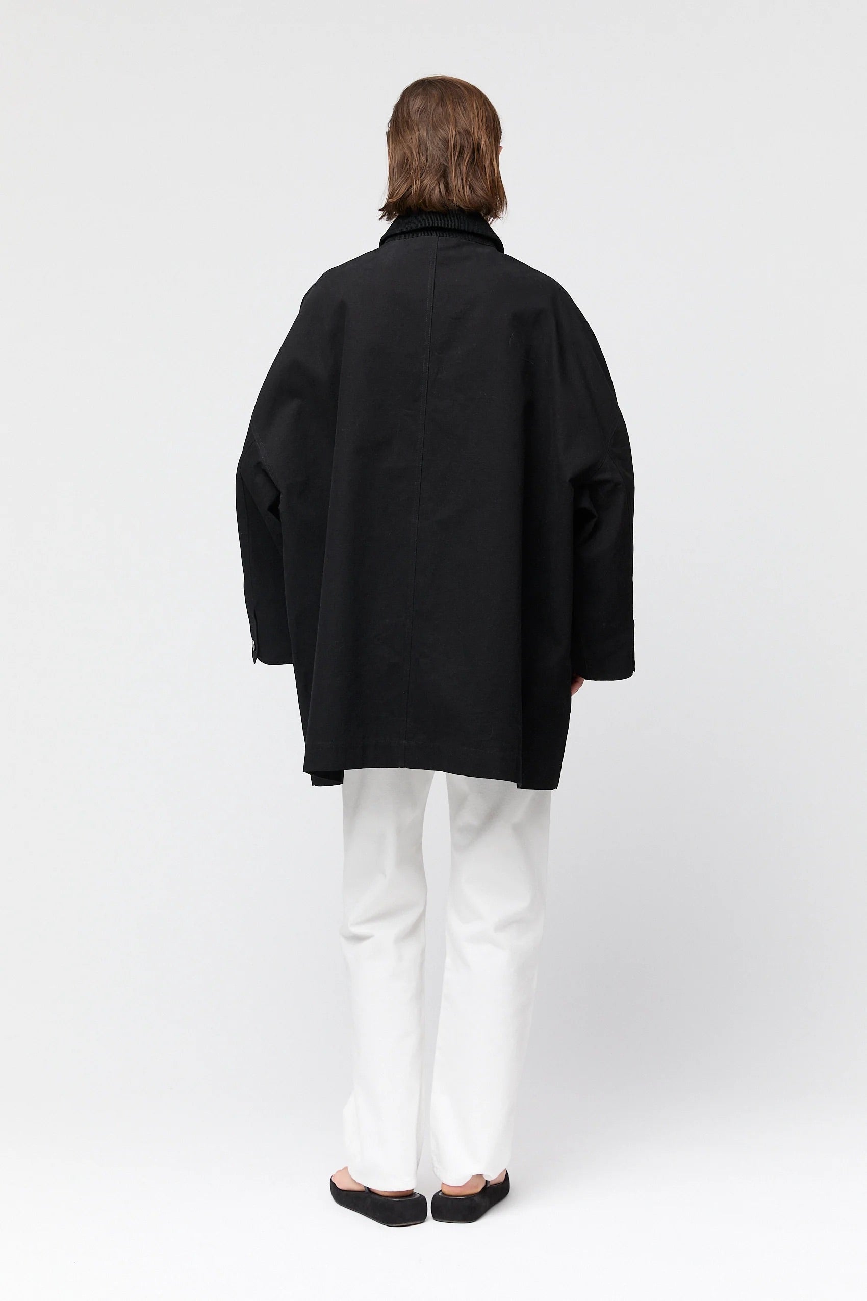 Oversized Canvas Jacket - Jet Black