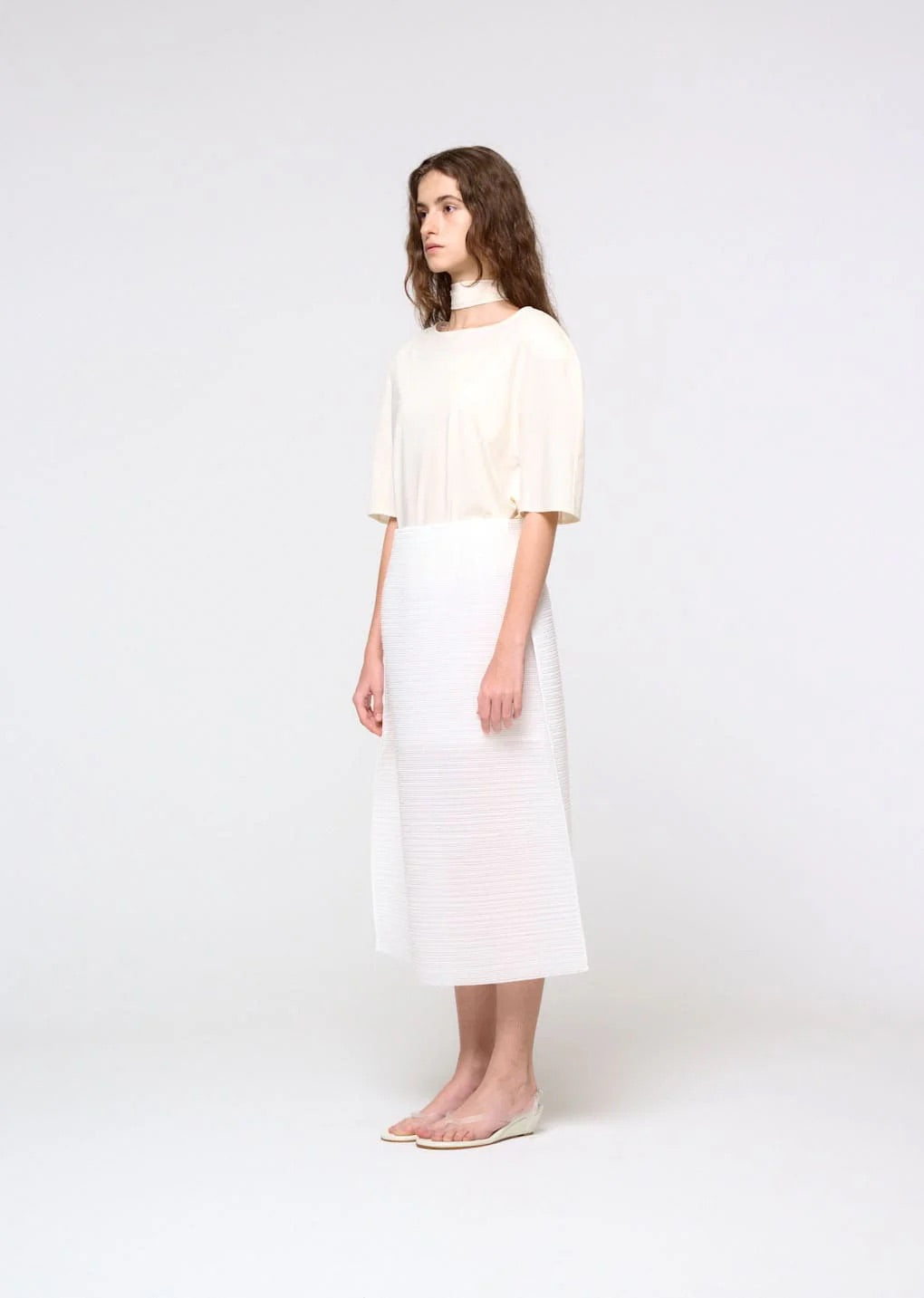 Padded Jersey Top - Ivory