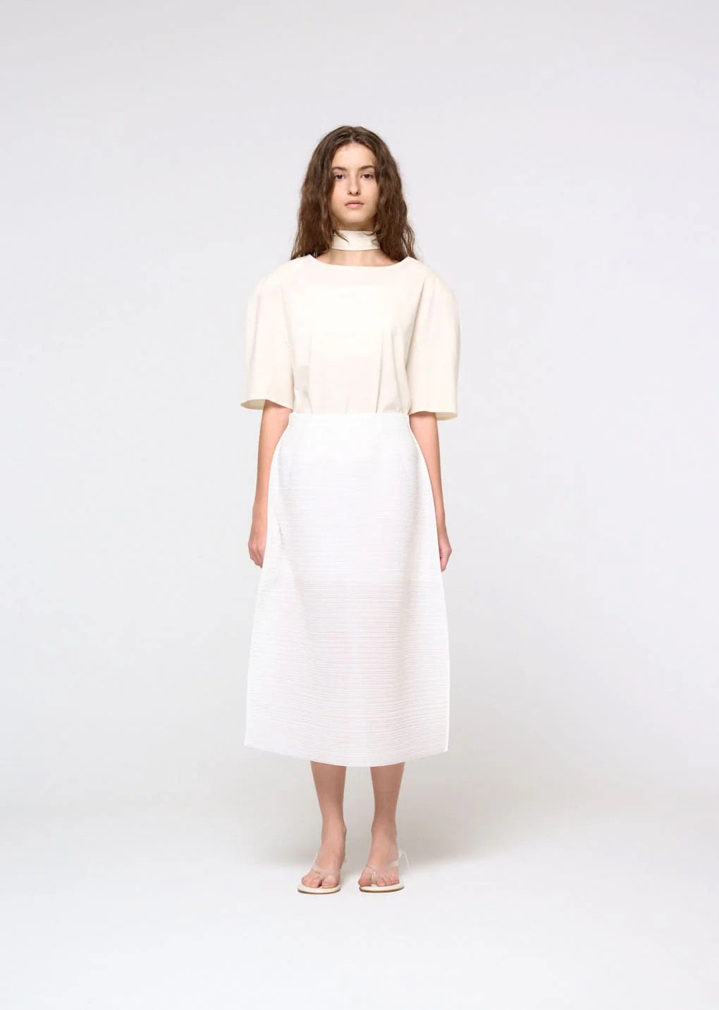 Padded Jersey Top - Ivory