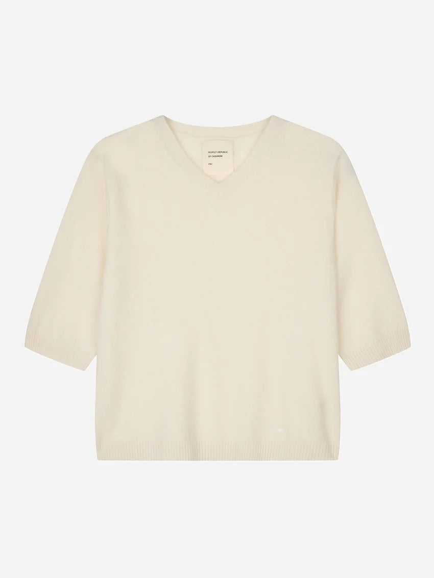 Womens's 90's V Blouse - Cloud