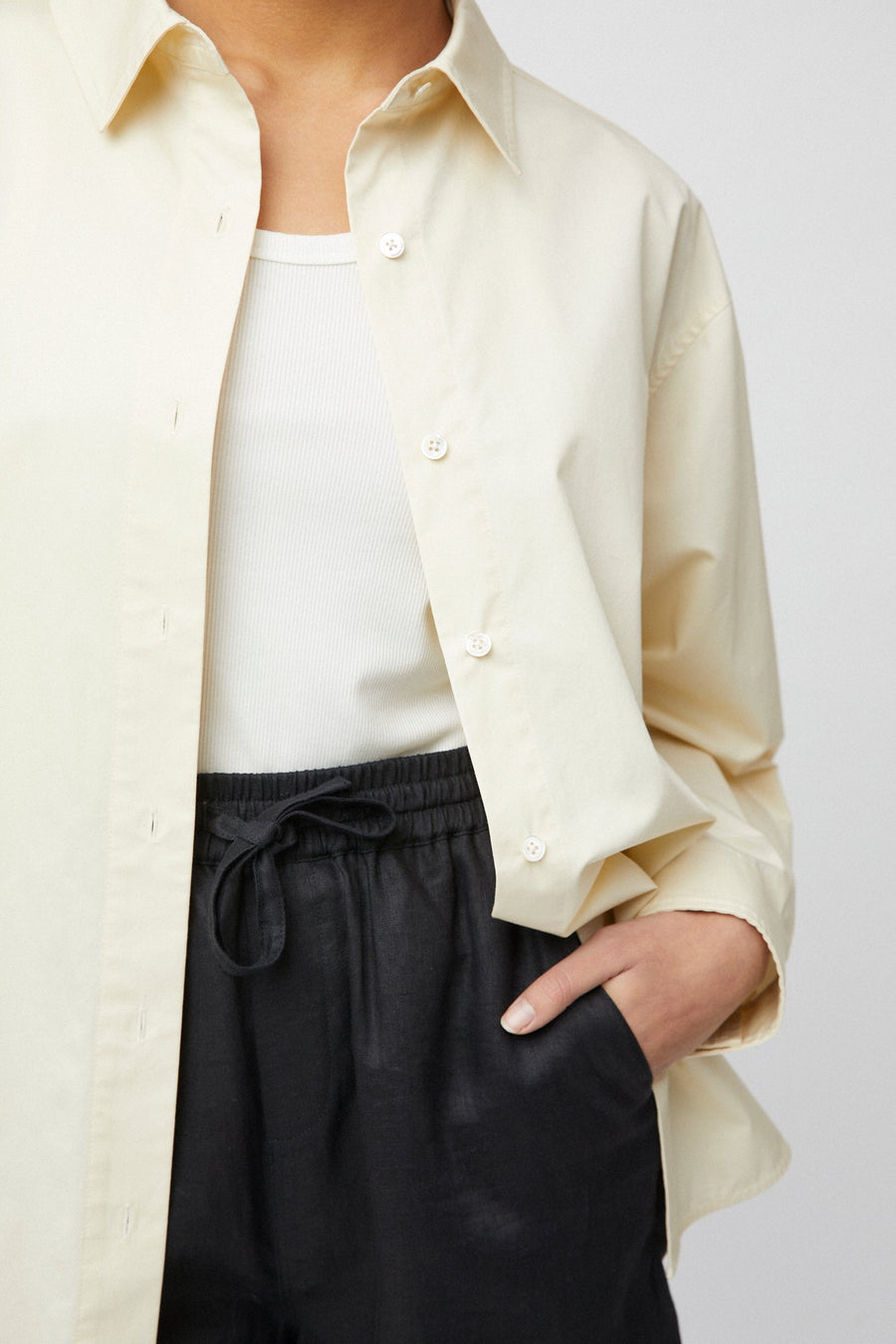 Poplin Workwear Shirt Panna Cotta