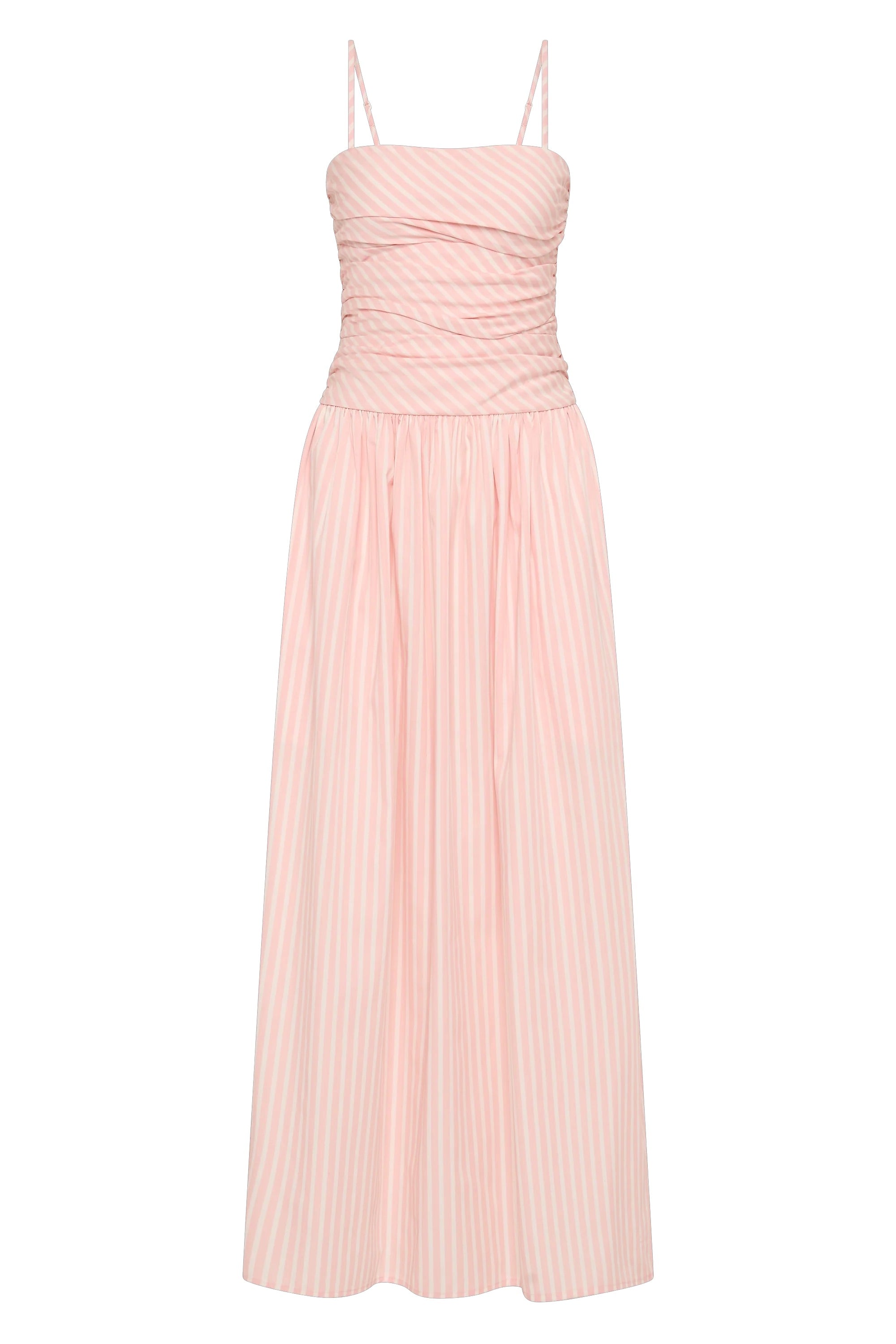 Portlligat Maxi Dress - Carmen Stripe/Peony White