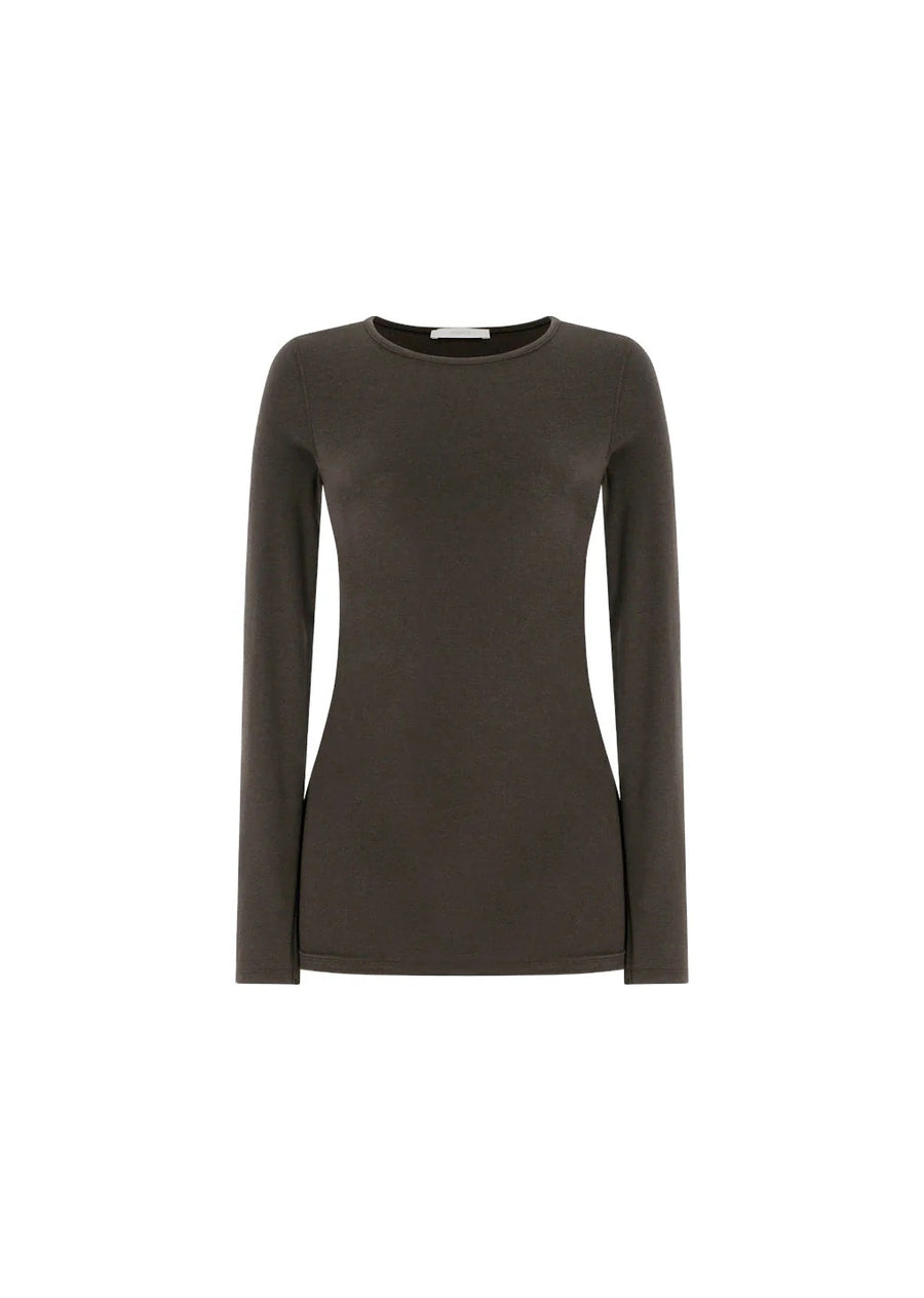 Round T-Shirt Brown