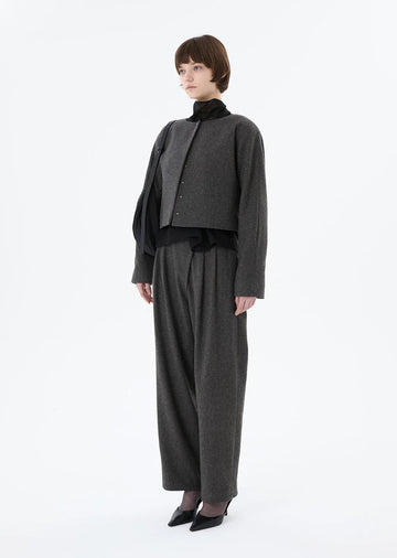 Rounded Shoulder Jacket Charcoal