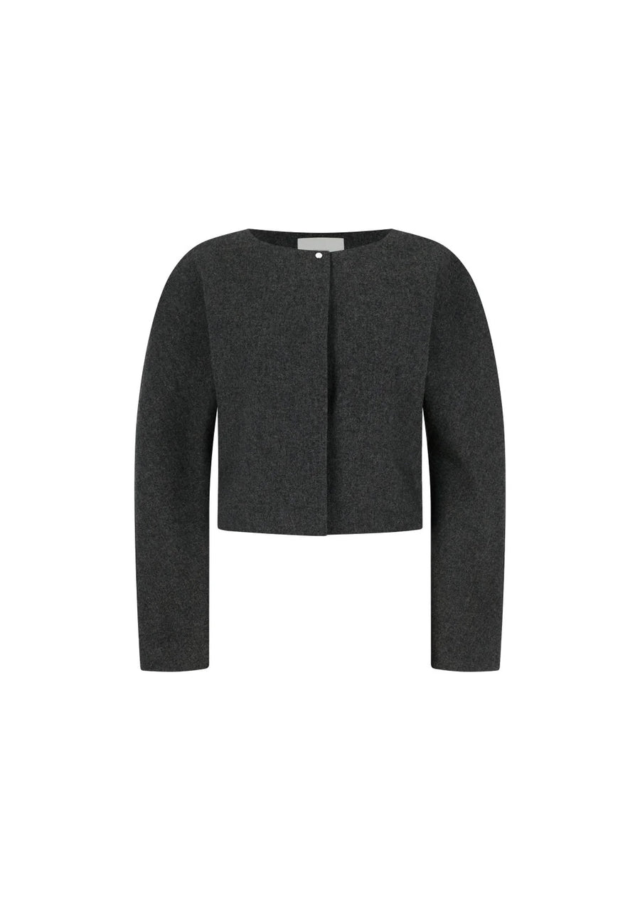 Rounded Shoulder Jacket Charcoal
