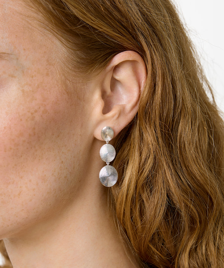 The Ruby Earrings Silver