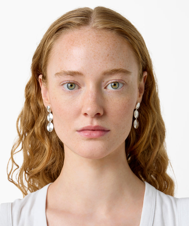 The Ruby Earrings Silver