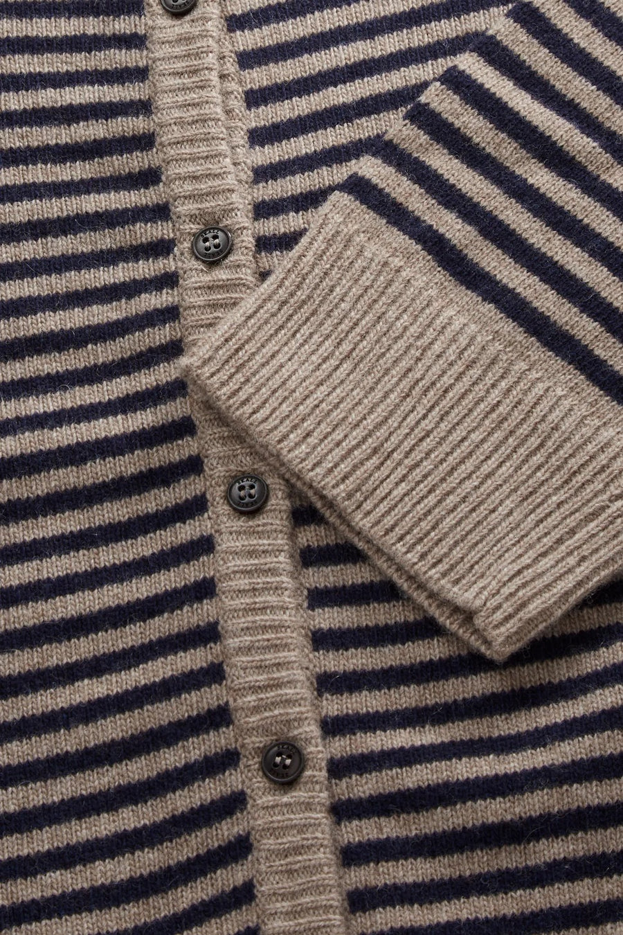 Senna Cardigan Brown/Navy Stripes