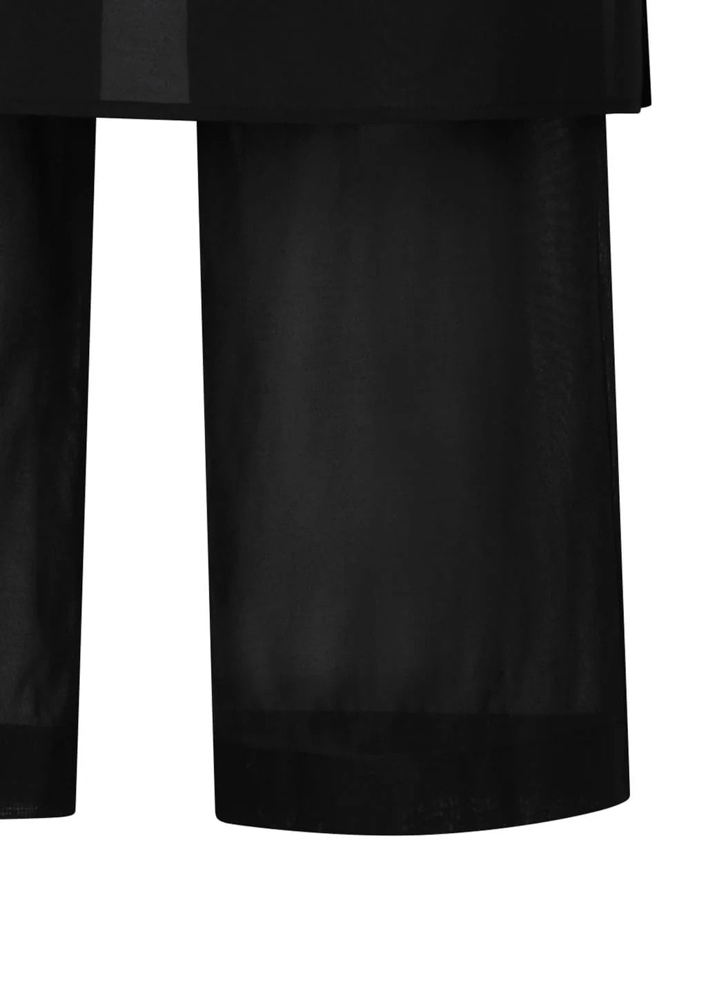 Sheer Layered Pants Black