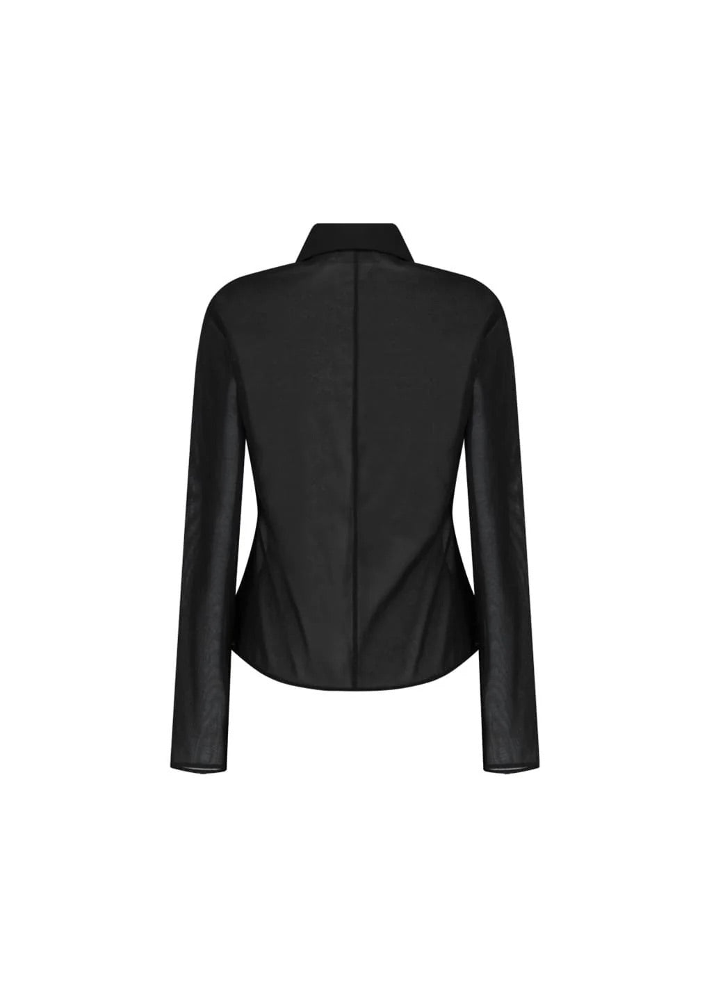 Sheer Slim Shirt - Black