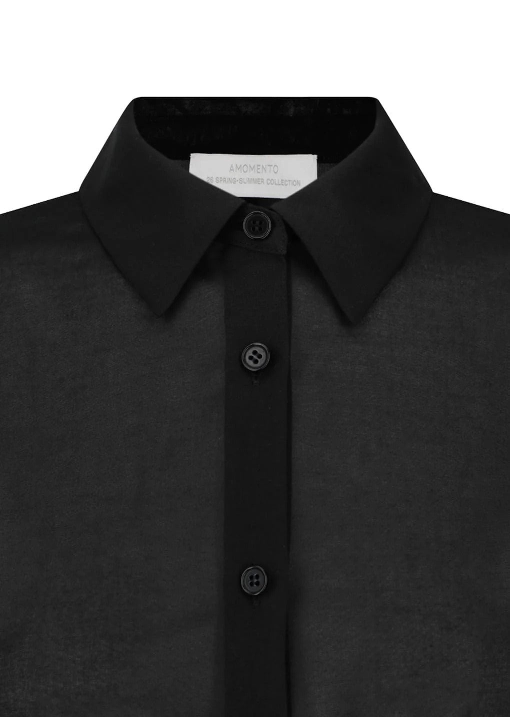 Sheer Slim Shirt - Black