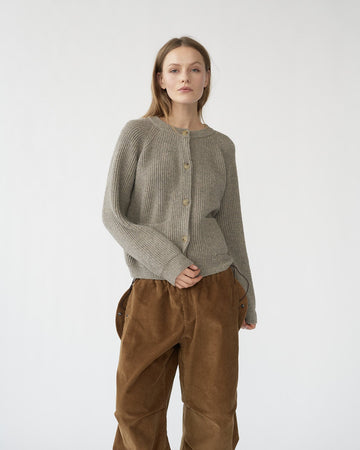 Shetland Wool Cardigan Nature