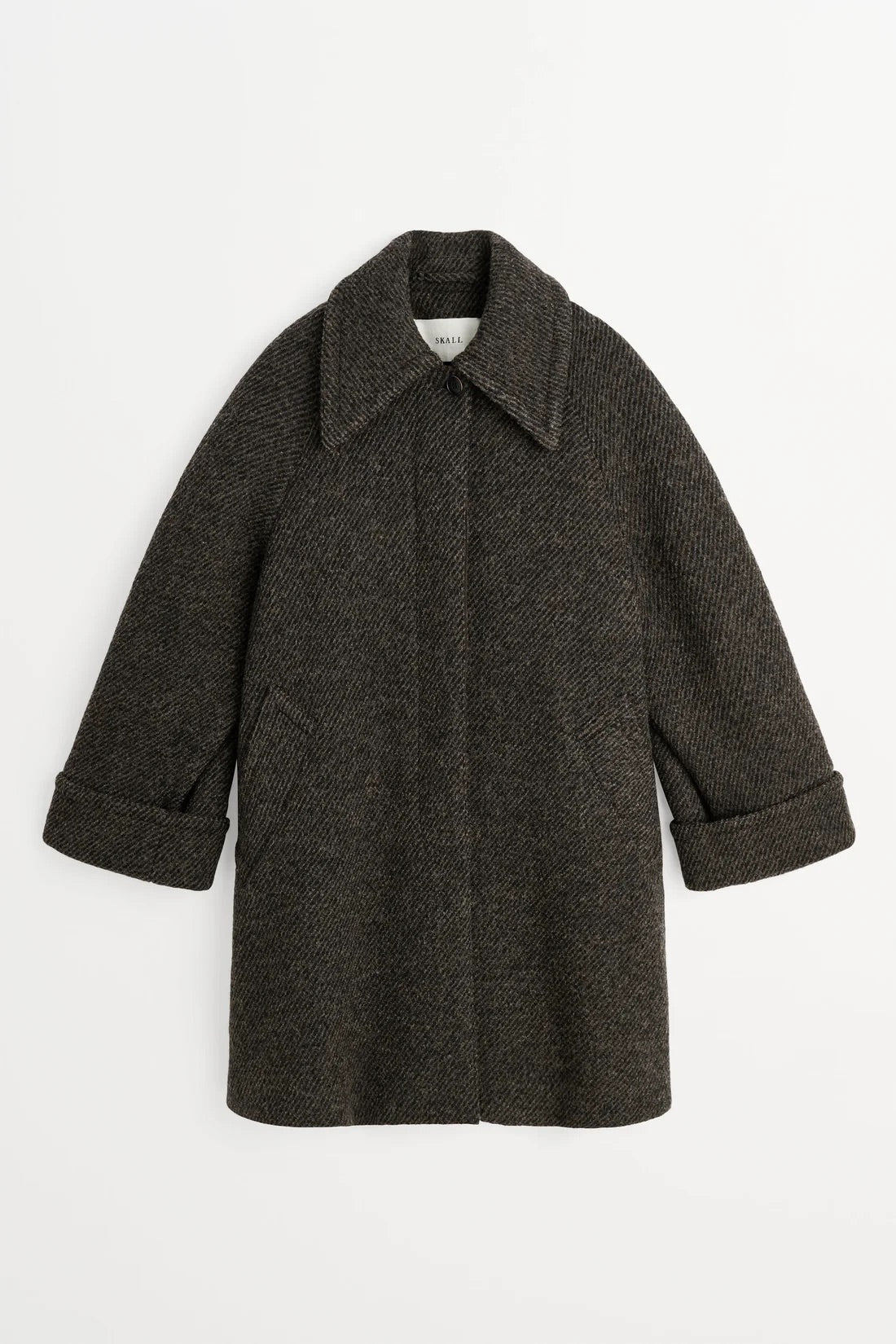 Beate Coat - Brown/Black Twill