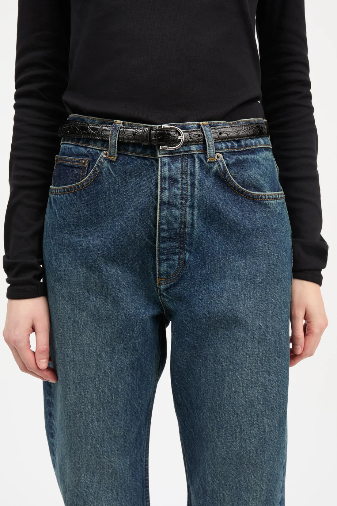 Classic Belt - Croco Black