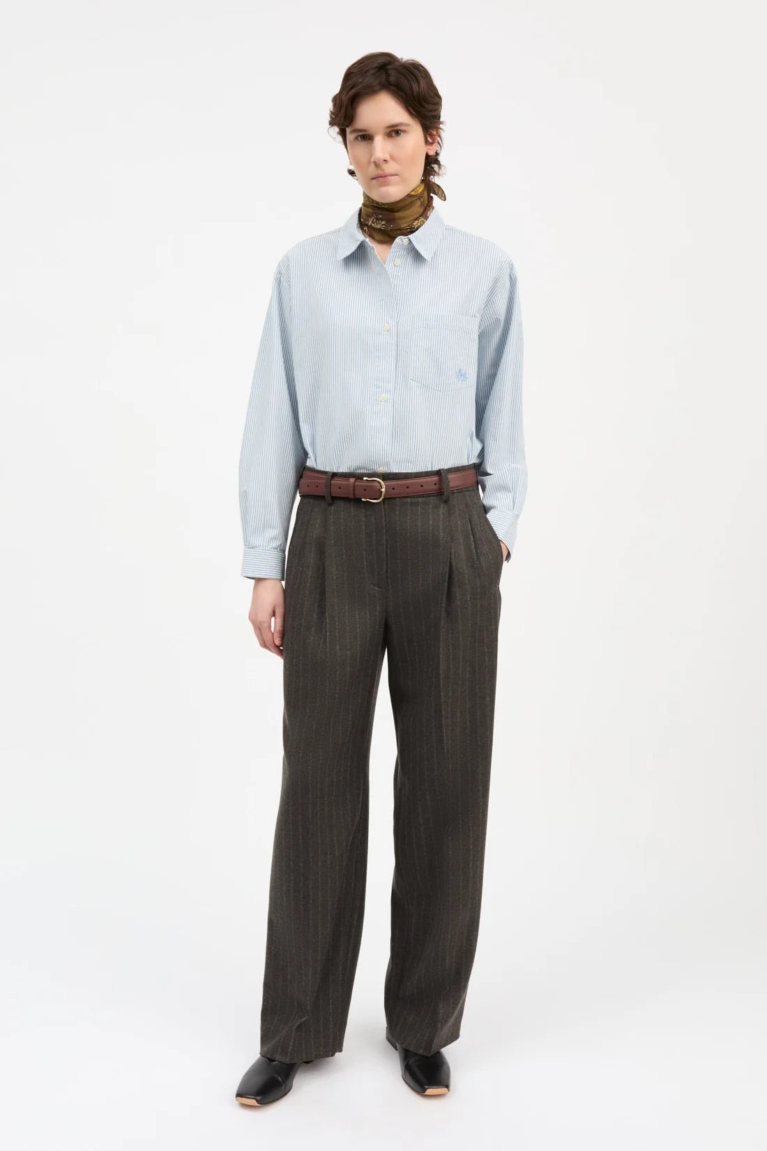 Edgar Shirt Oxford - Light Blue/White Stripe