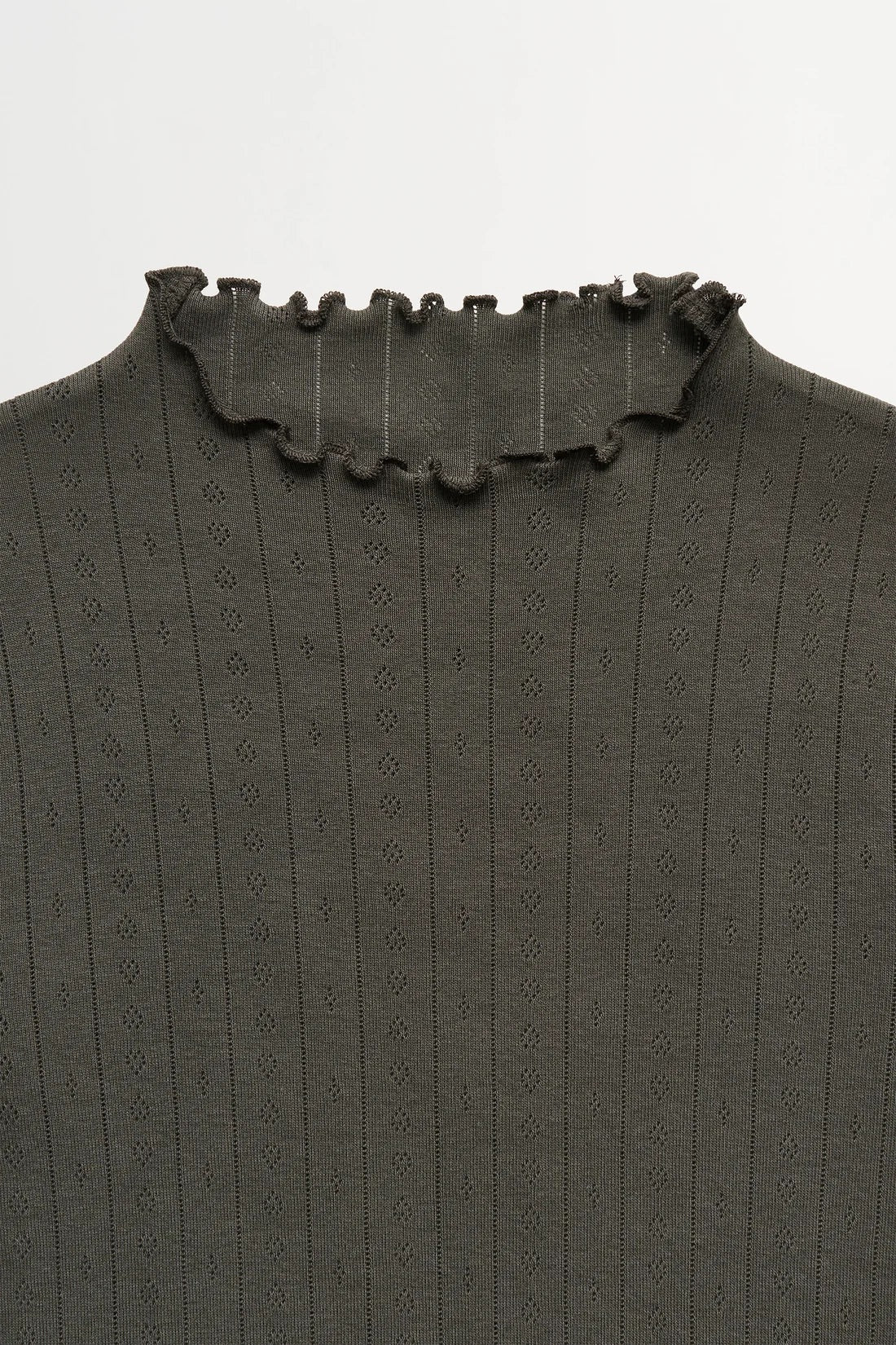 Edie T-Neck Tee - Dark Green