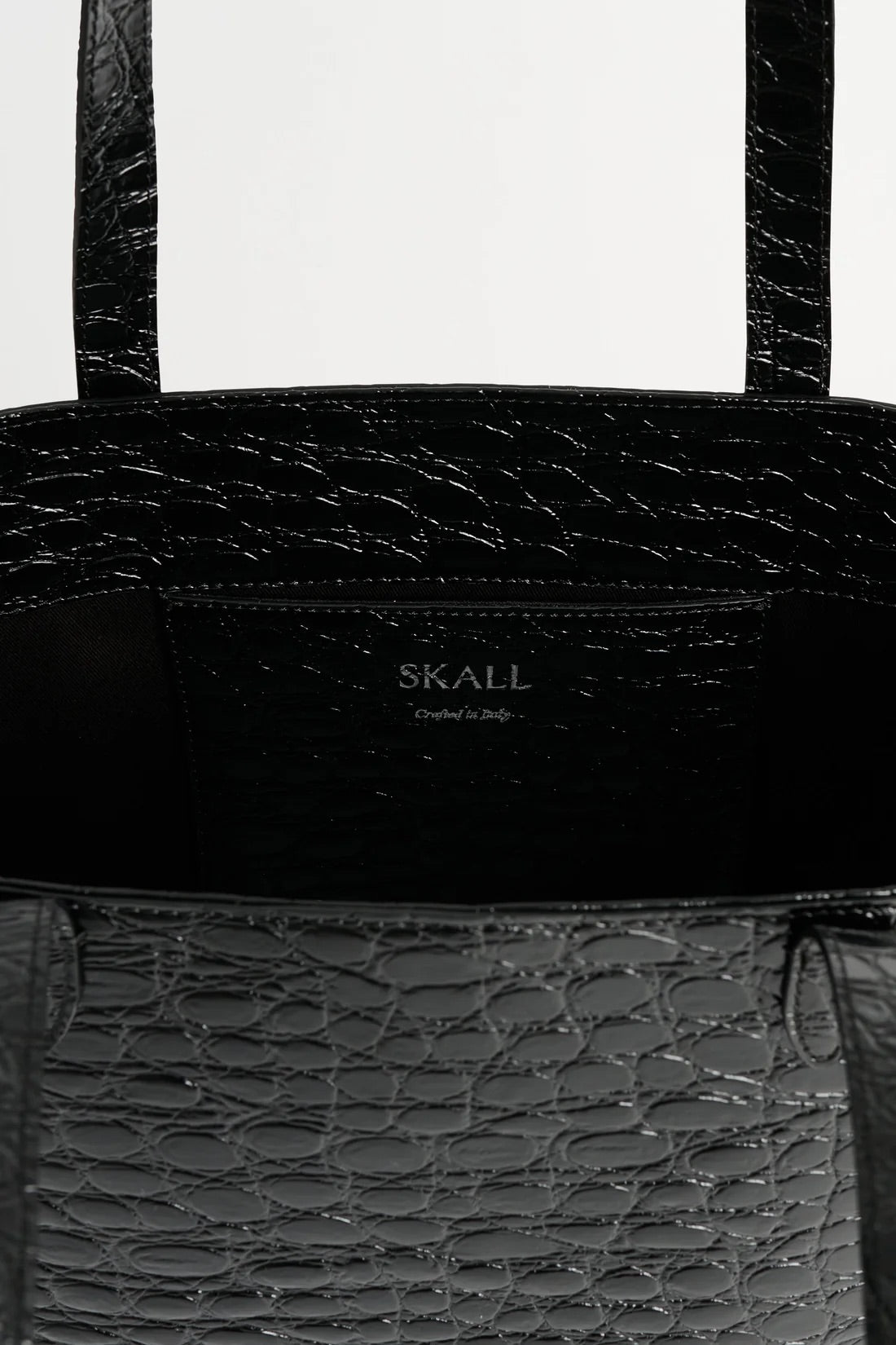 Medium City Tote - Croco Black