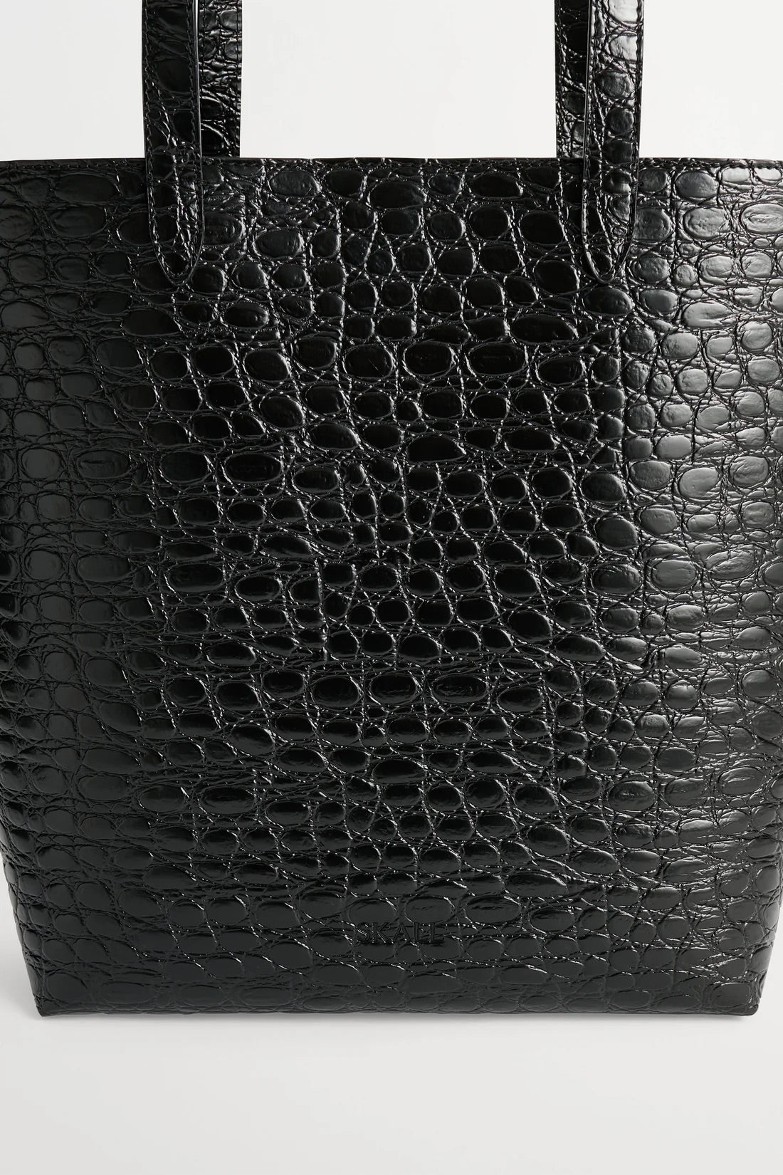 Medium City Tote - Croco Black