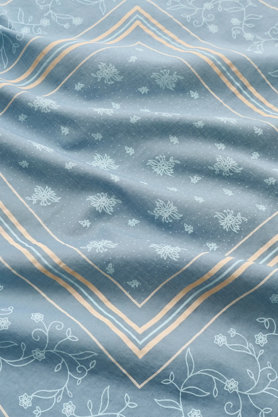 Skall Classic Scarf 55x55 - Stormblue / Beige