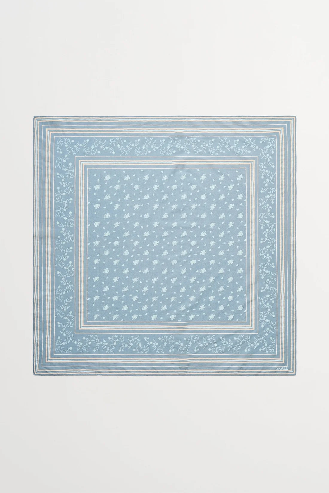 Skall Classic Scarf 90x90 - Stormblue / Beige