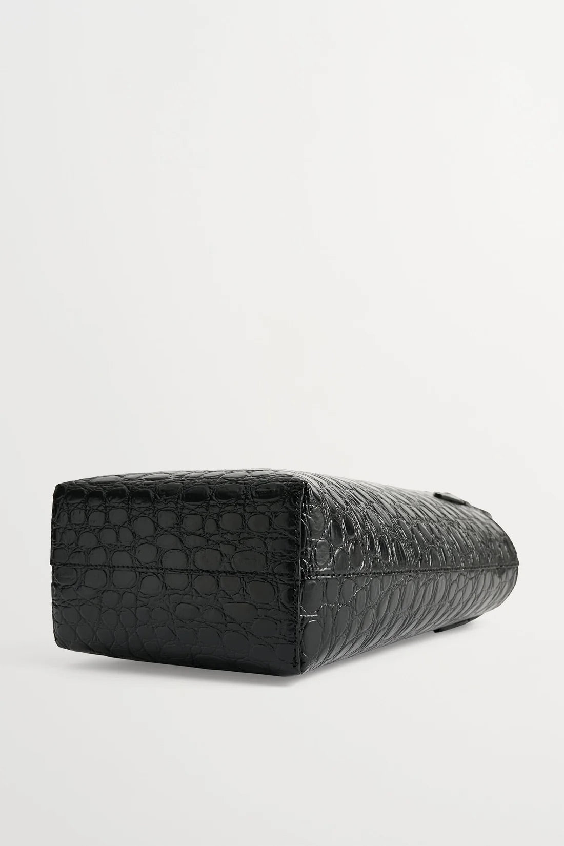 Small City Tote - Croco Black