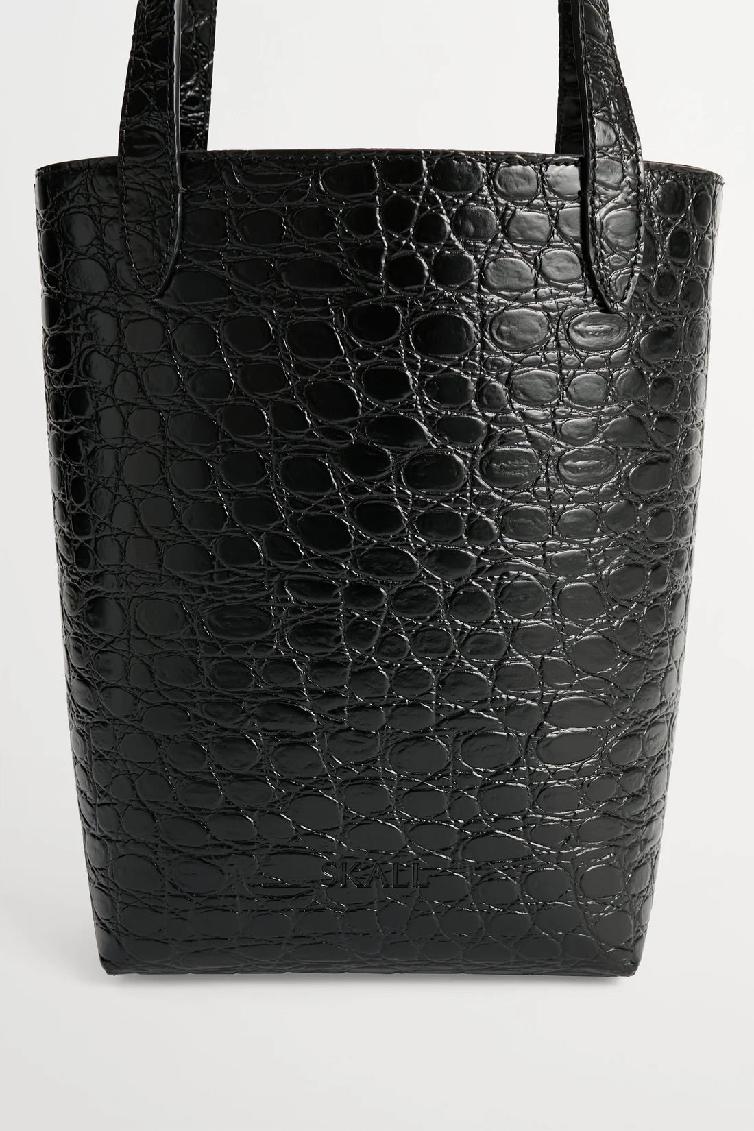 Small City Tote - Croco Black
