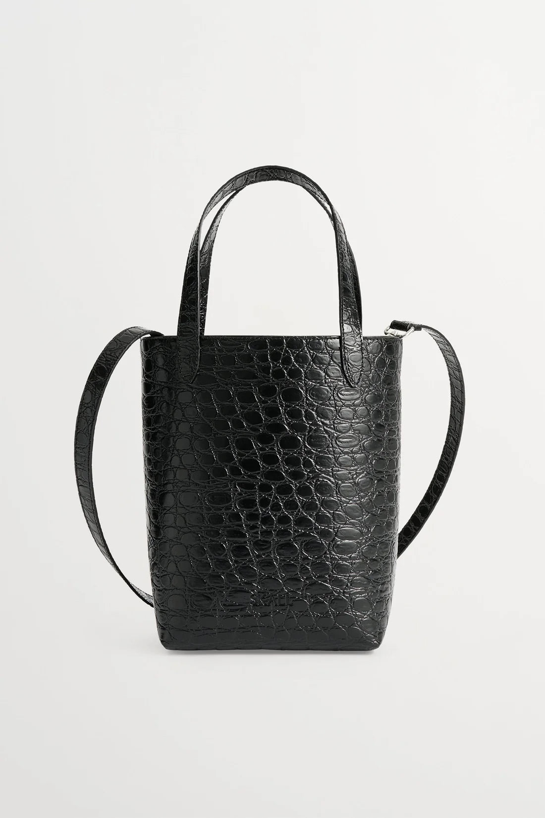 Small City Tote - Croco Black