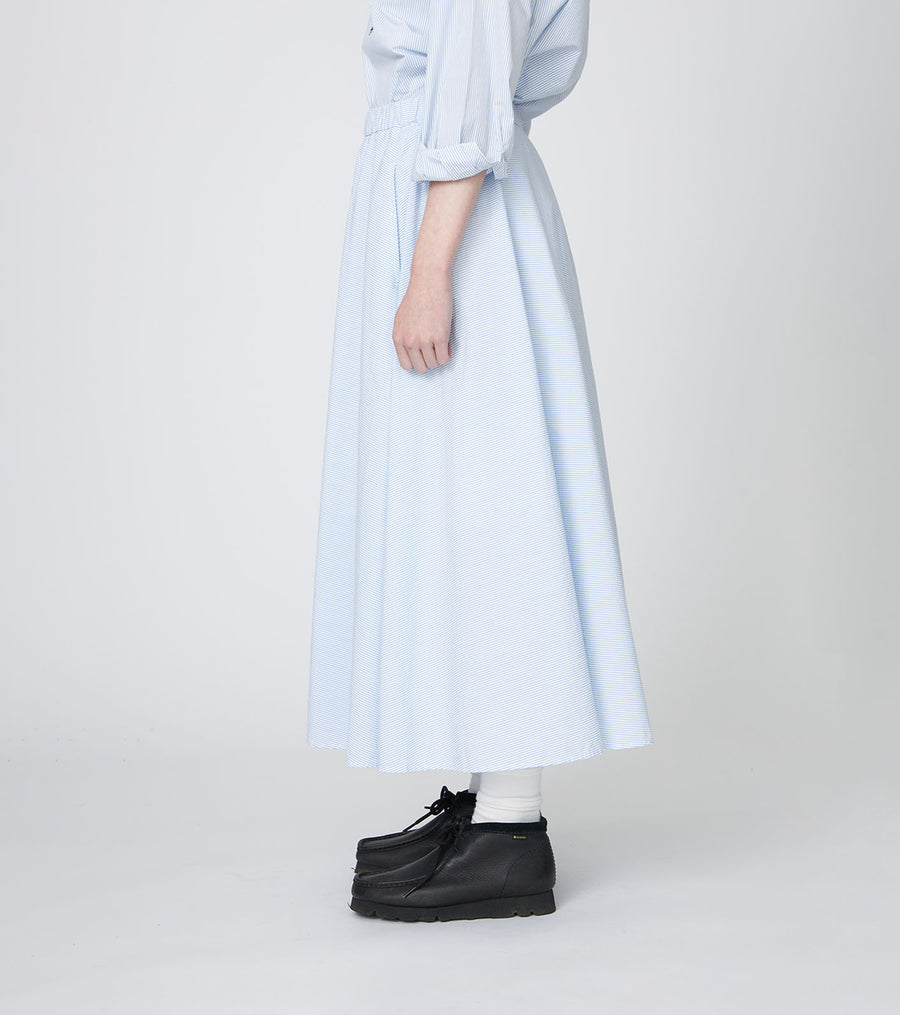 Stripe Circular Skirt Sax