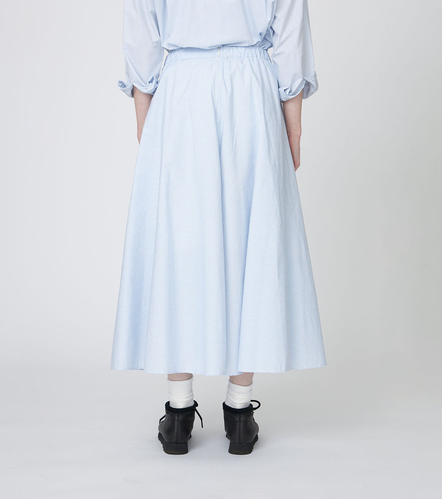 Stripe Circular Skirt Sax
