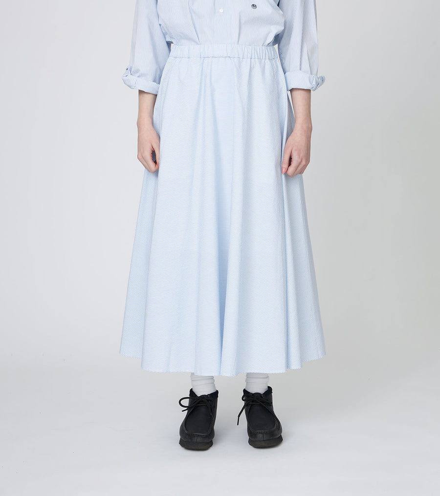 Stripe Circular Skirt Sax