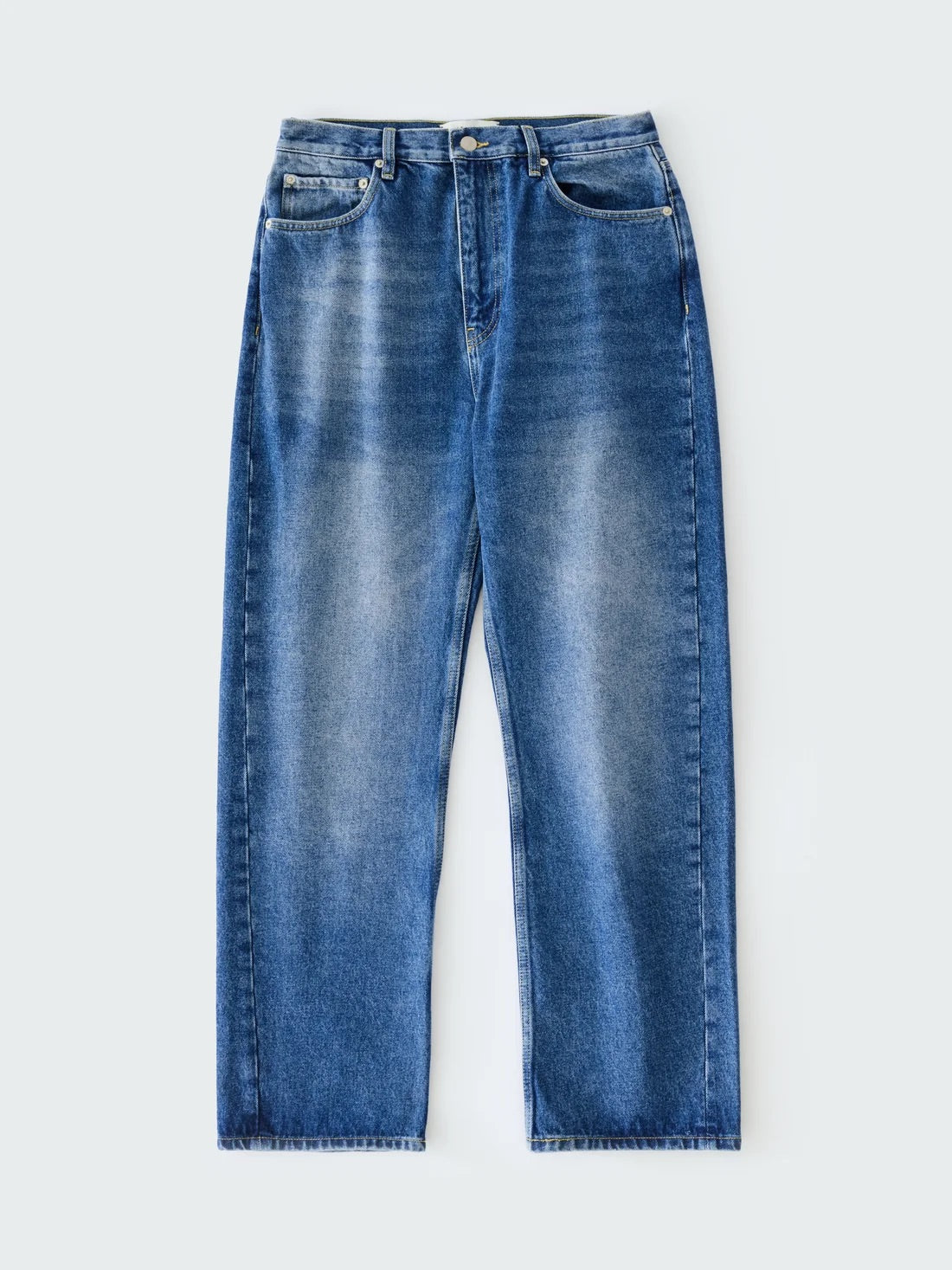 Denjo Straight Leg Denim Pant - Worn Wash Indigo