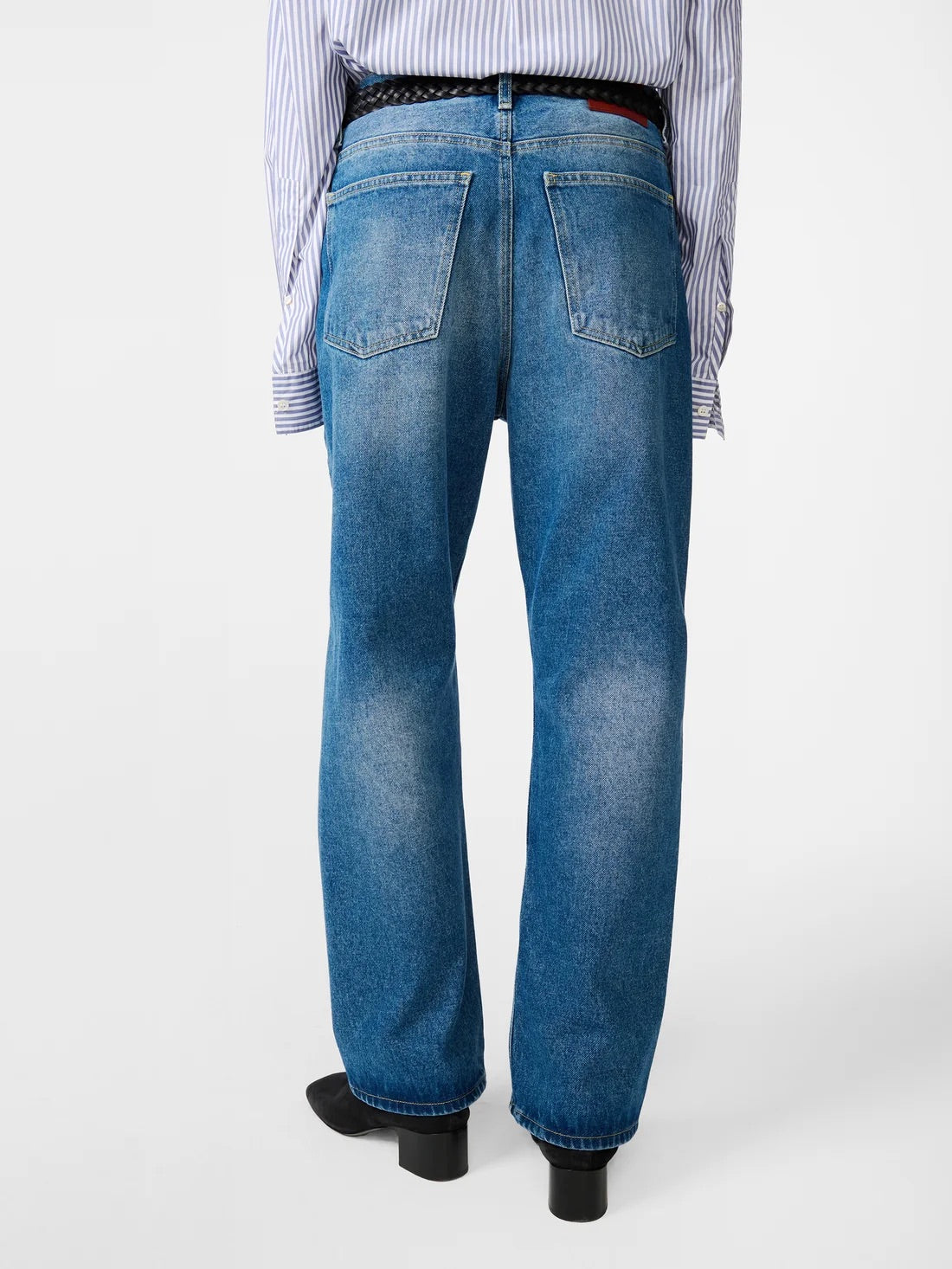 Denjo Straight Leg Denim Pant - Worn Wash Indigo