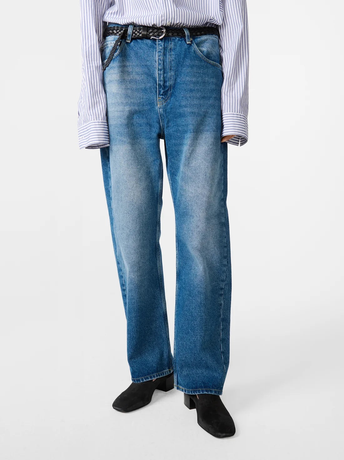 Denjo Straight Leg Denim Pant - Worn Wash Indigo