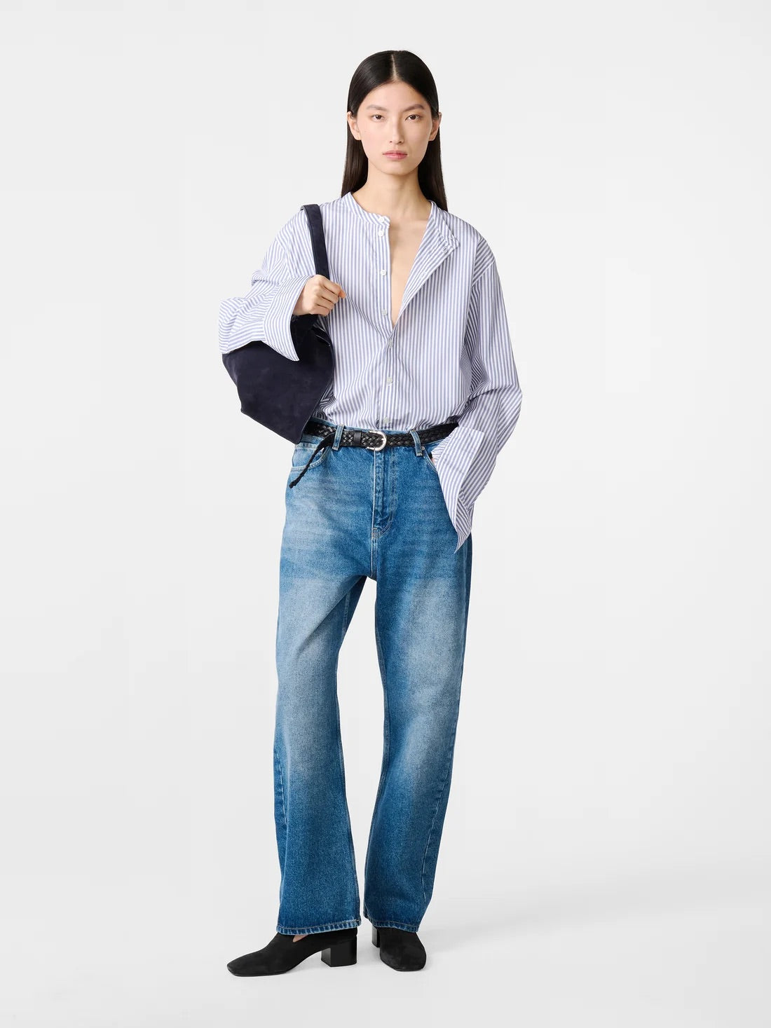 Denjo Straight Leg Denim Pant - Worn Wash Indigo