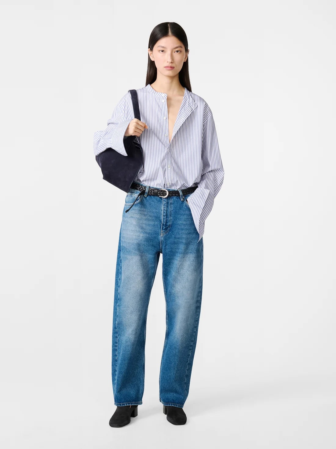 Denjo Straight Leg Denim Pant - Worn Wash Indigo