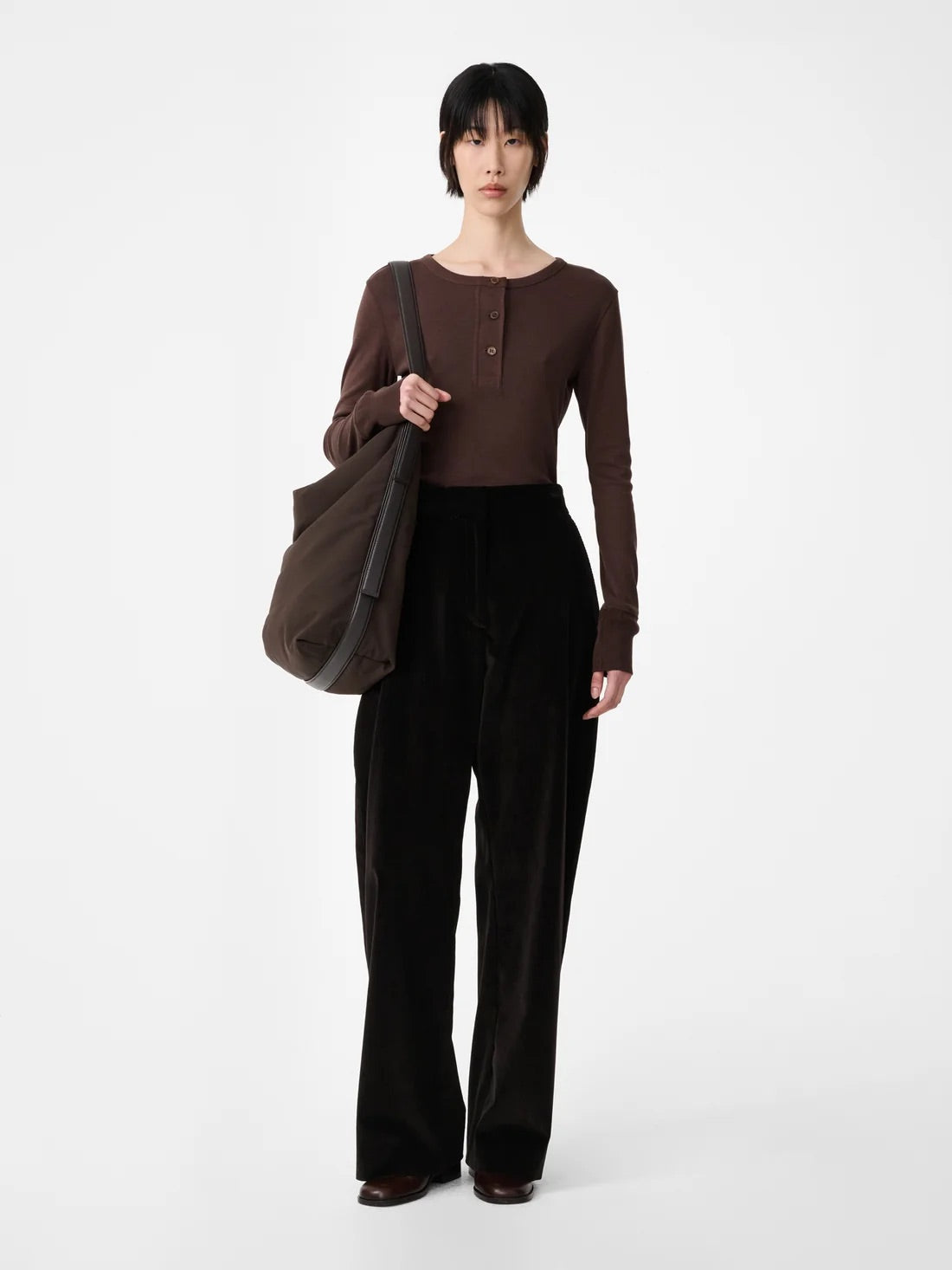 Grange Corduroy Wide Leg Pant - Espresso