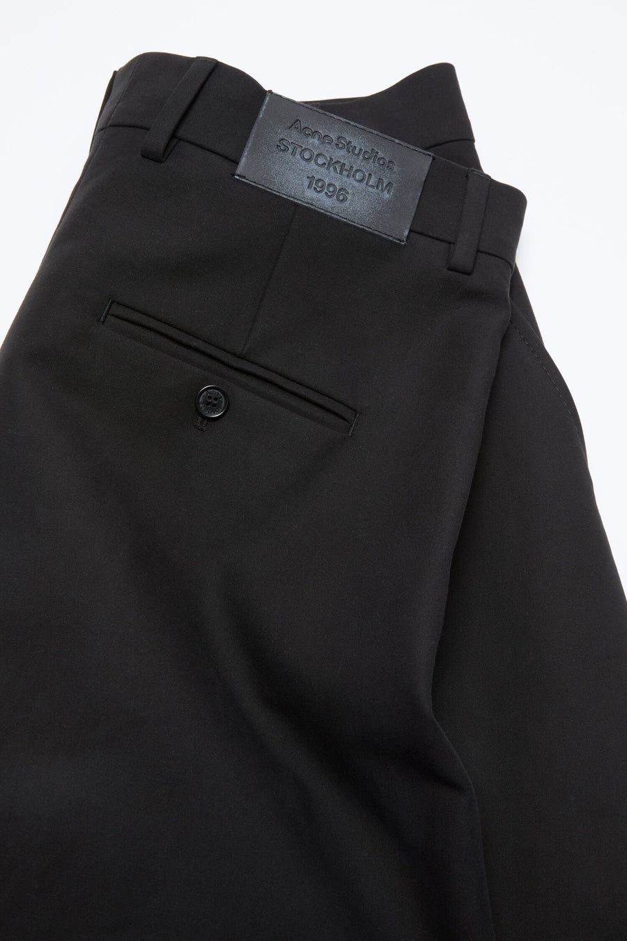 Tailored Satin Trousers Black
