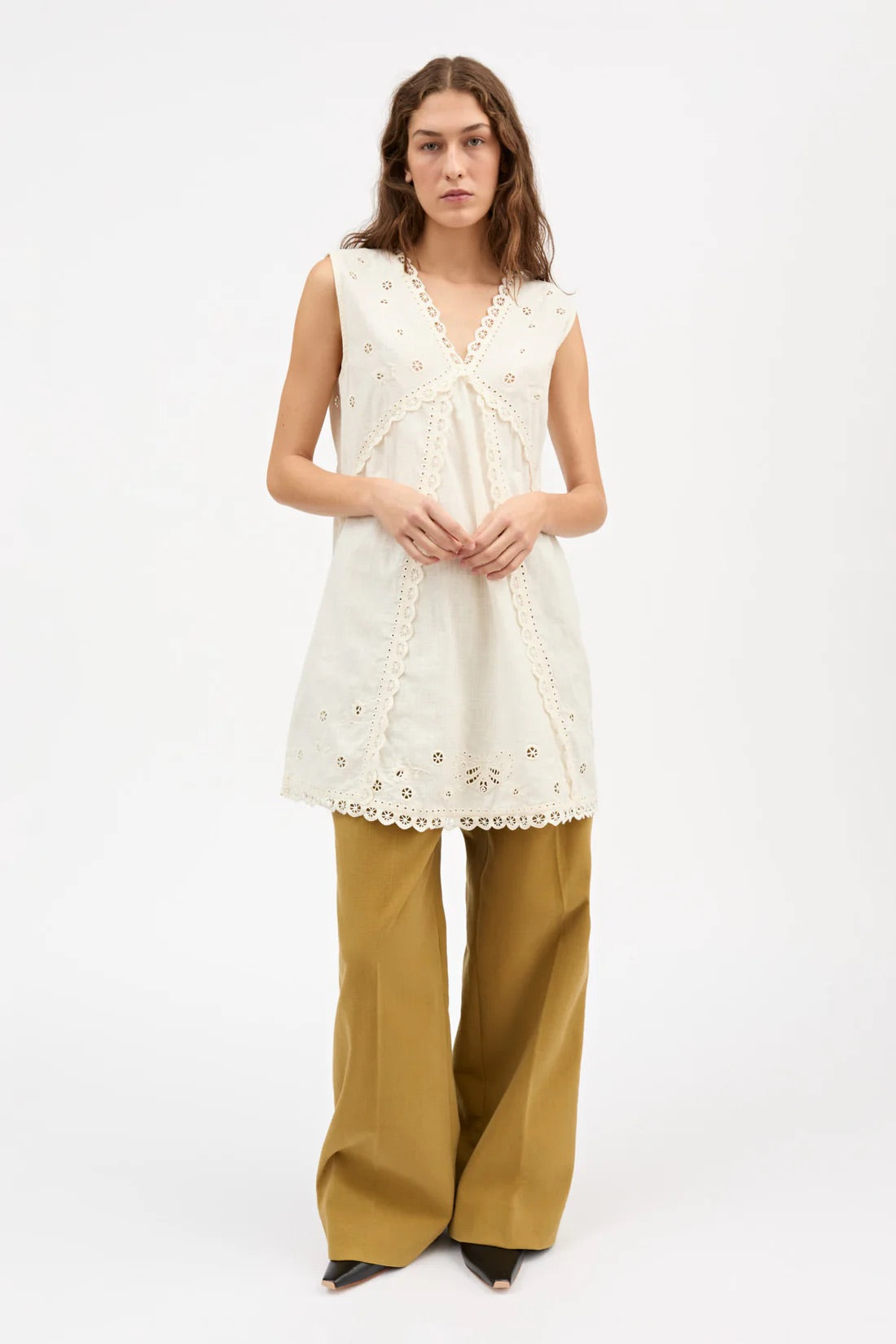 Talia Dress - Antique White