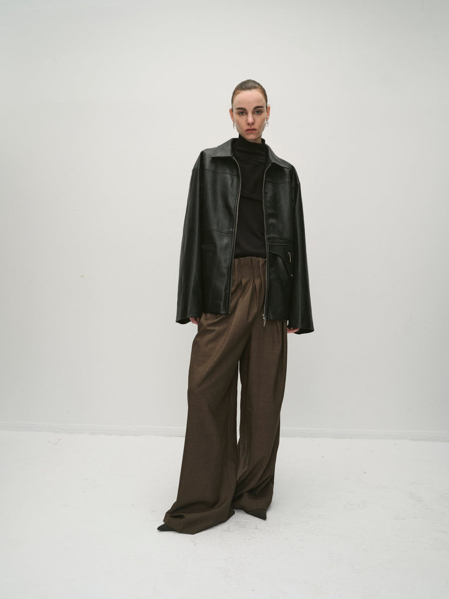 Tatiana Gathered Trousers Brown