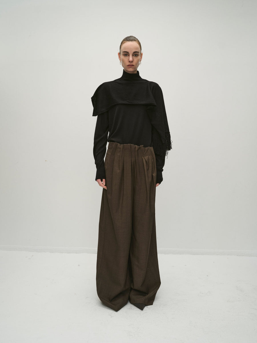 Tatiana Gathered Trousers Brown