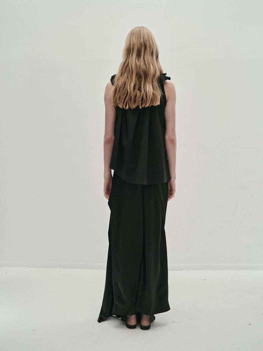 Tatiana Gathered Tank Black