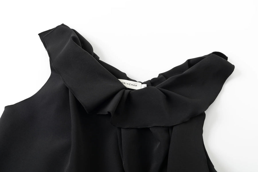 Tatiana Gathered Tank Black